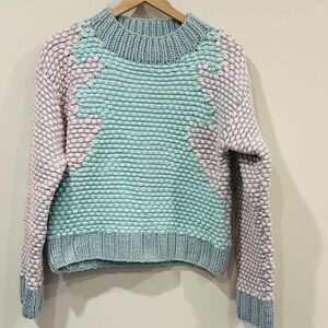Minju Kim X H&M Exclusive Collaboration Crochet Crew Neck Thick Sweater Size XS